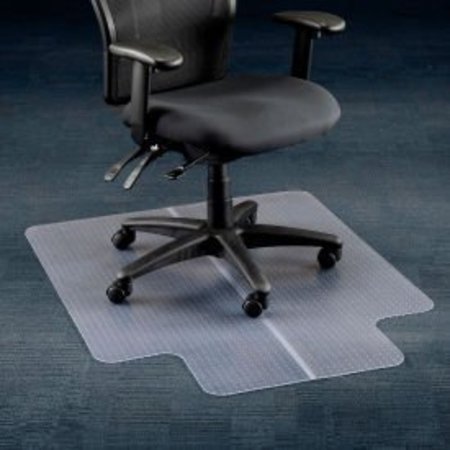 ALECO Interion Office Chair Mat for Carpet  36W x 48L with 20 x 10 Lip  Straight Edge 120225